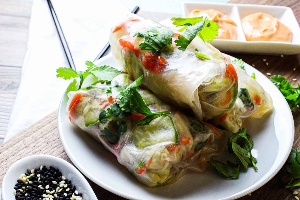 The best vegan spring rolls.