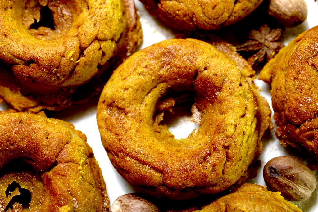 Pumpkin-spiced Maine potato doughnuts