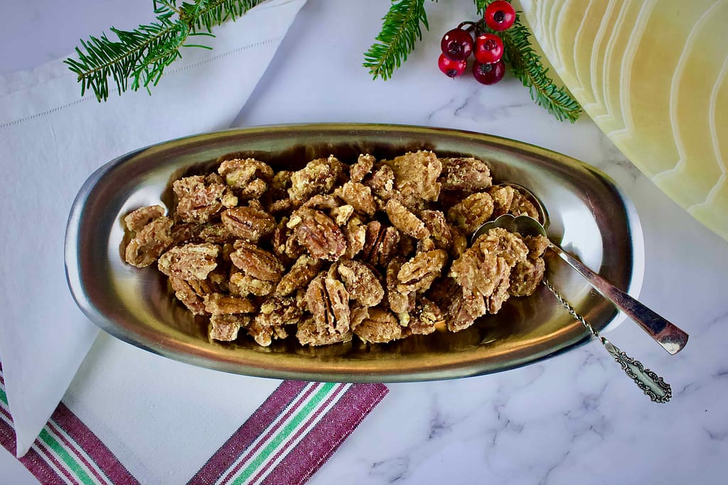Cinnamon spiced candied pecans